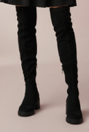 black high knee boots