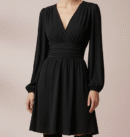 v-neck black dress