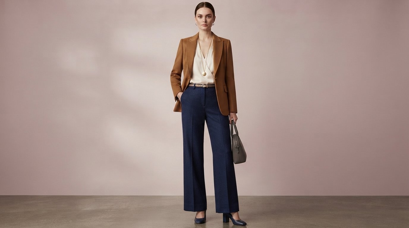 office work outfit ideas for v shape body shape